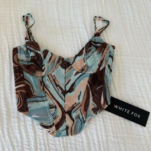 white fox bustier